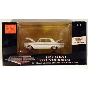  American Muscle White 1964 Ford Thunderbolt 164 Scale Die 