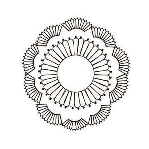 Prima   Paintable Clear Acrylic Stamps   Doily (6 Pack 