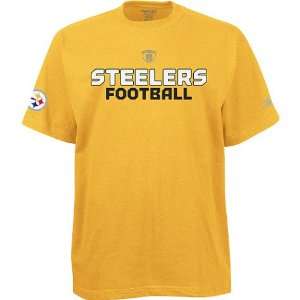  Men`s Pittsburgh Steelers Gold Sideline Orbital Tshirt 