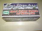 NEW MINT IN BOX 2004 HESS SPORT UTILITY W/ MOTORCYCLES