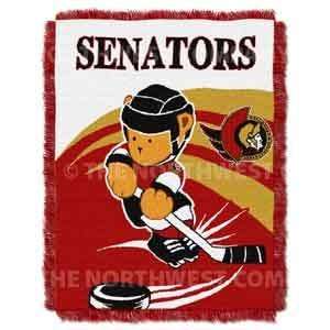    NHL Ottawa Senators Baby Afghan / Throw Blanket