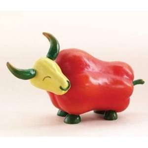  Home Grown from Enesco Pepper Bull Figurine 2.8 IN