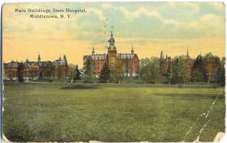 Middletown NY   STATE HOSPITAL MAIN BUILDING   Postcard  