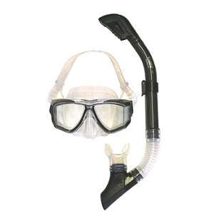 Snorkeling Package Panoramic 4 Window Mask and Dry Snorkel Combination 