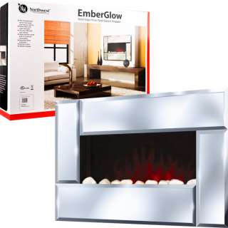   Emberglow Electric Fireplace Heater with Remote   Wal Mounted  