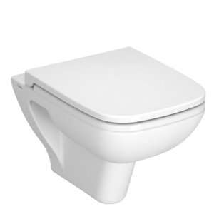 Vitra 5507 003 0075 Upscale Square White Ceramic Wall Hung Toilet with 