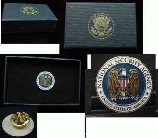 US NATIONAL SECURITY AGENCY LAPEL PIN   NSA NEW  
