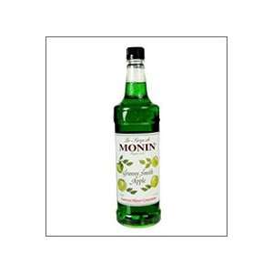 Monin Flavored Syrup, Granny Smith Apple, 33.8 Ounce Plastic Bottle (1 