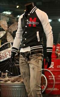 2011 NEW Mens Classic Fashion Retro Style Baseball Shirt Jacket Dark 