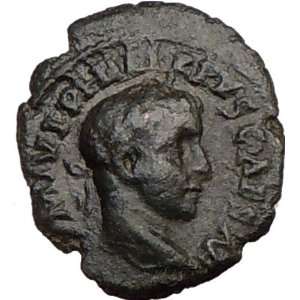 PHILIP II Roman CaesarAncient Roman Coin ASCLEPIUS Medicine God RARE