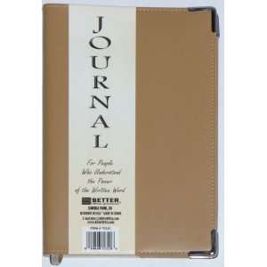   Tan Faux Leather Journal with metal capped corners
