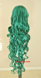 40LONG GREEN WAVY CURLY COSTUME BLEACH NEL COSPLAY WIG  
