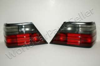MERCEDES W124 Tail Lights REAR Lamp Red / Smoke 86 95 E  