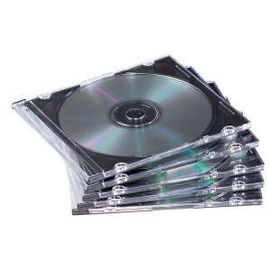 Fellowes Thin CD/DVD Jewel Case. 100PK NEATO CLEAR SLIM CD JEWEL CASES 