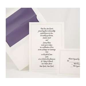  Printable Invitation Kit   Foil Frame   White Purple (50 