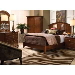  Milford Square Cherry 4Pc Queen Bedroom Set: Home 