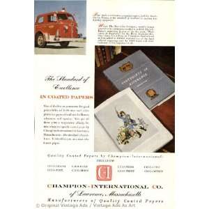 com 1953 Champion International The Standard of Excellence Vintage 
