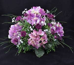 Purple Spring Hydrangea Centerpiece Floral Arrangement  