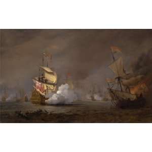    Sea Battle of the Anglo Dutch Wars 37.5 X 24.0 
