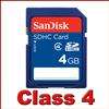 4GB San Disk Class 4 SD HC Secure Digital SDHC Memory Card NEW  