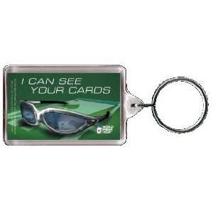  World Poker Tour See Your Cards Lucite Keychain WK1580 