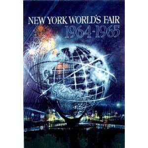   Worlds Fair Original Blue Antique Vintage Travel Advertising Poster