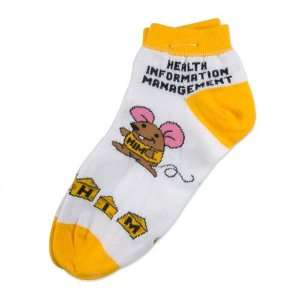 Anklet Socks with Health Information Management Mouse Logo