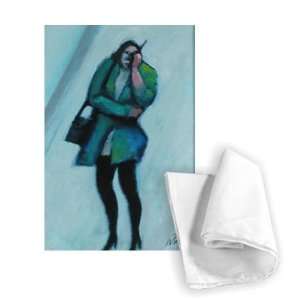  Call Girl (oil on board) by Willie Rodger   Tea Towel 100% 