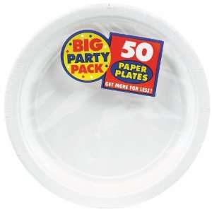   By Amscan Frosty White Big Party Pack Dinner Plates: Everything Else