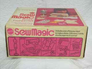 Vintage Mattel Sew Magic Barbie Fashion Set 1973 In Original Box With 
