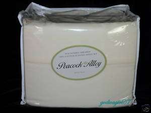QUEEN FLANNEL SHEET SET ~ Peacock Alley~ 6oz~ Ivory NEW  