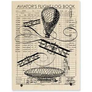  Flying Machines   Wood Rubber Stamp: Arts, Crafts & Sewing