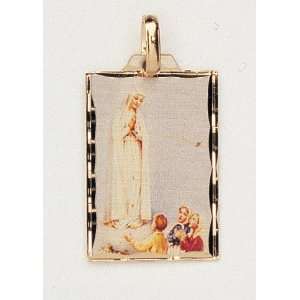 14 Kt Gold Layered Medal   Our Lady of Fatima   Hand Made   Ready for 