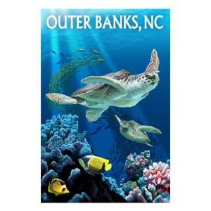 Outer Banks, North Carolina   Sea Turtles Premium Poster Print, 24x32