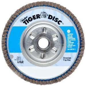 Weiler Tiger Abrasive Flap Disc, Type 29, Threaded Hole, Aluminum 