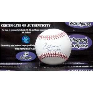  Tom Glavine Autographed Baseball Inscribed 300 Wins 