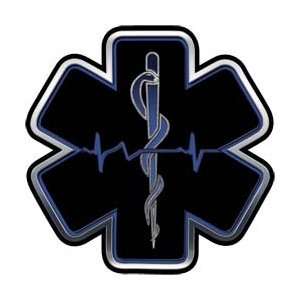  Blue EMT EMS Star Of Life With Heartbeat   6 h 