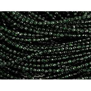  4mm Green Goldstone Faceted Round Bead Strand Arts 