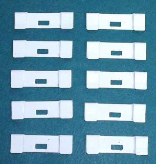 10 pk VERTICAL BLIND White Vane Saver FLAT REPAIR CLIPS  
