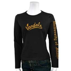  Idaho Vandals Black Ladies Big Logo Long Sleeve T shirt 