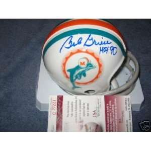  Autographed Bob Griese Mini Helmet   hof T b Jsa coa 