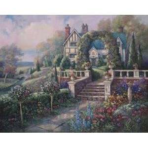    Hillside Garden Manor artist: Carl Valente 26x20: Home & Kitchen