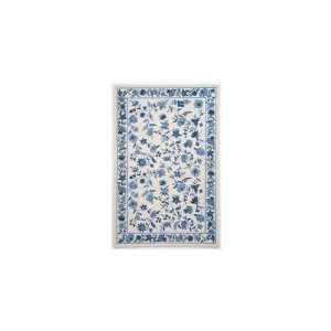   : KAS Rugs COL1727 Colonial Ivory Blue Floral Area Rug: Home & Garden