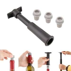  Wine Bottle Vacuum Sealer / Pump, with 3 Wine Stoppers 