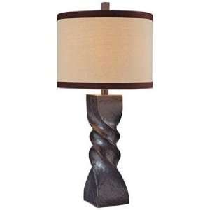   Collection Dark Brown Twist Column Table Lamp