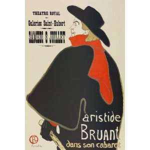   Henri De Toulouse Lautrec   Aristide Bruant   Canvas: Home & Kitchen