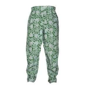  Tropical Flora Design Scrub Pants Size Large Color Green 