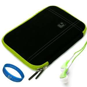   Media Android Tablet + Green Hifi Noise Reducing Earphones + SumacLife