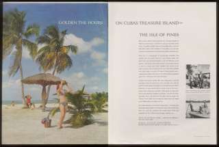 1960 Varadero Beach photo Cuba travel print ad  
