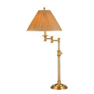  Dye Brass Finish Swing Arm Table Lamp: Home Improvement